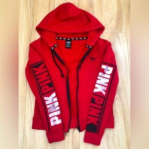 Red PINK by Victoria’s Secret Zip Hoodie